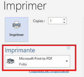 Imprimer en PDF